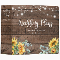 Rustic Wood Sunflower Wedding Floral Planner