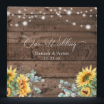 Rustic Wood Sunflower Wedding Planner Photo Album Binder<br><div class="desc">This beautiful keepsake album is perfect for wedding planning and wedding photos.</div>