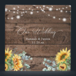 Rustic Wood Sunflower Wedding Planner Photo Album Binder<br><div class="desc">This beautiful keepsake album is perfect for wedding planning and wedding photos.</div>