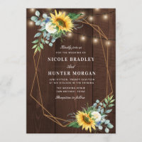 rustic wood Sunflower white peony wedding