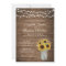 Rustic Wood Sunflowers Mason Jar Wedding