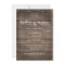 Rustic Wood Tie the Knot Wedding Invitation