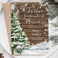 Rustic Wood Tis the Season to Be Married