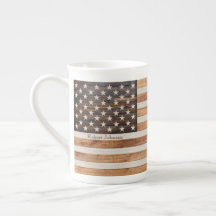 Rustic Wood Tone American Flag
