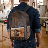 Rustic Wood Tone Contractor Logo
