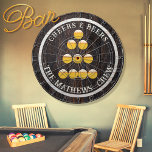 Rustic Wood Tone Grain Cheers n Beers drinking Dartboard<br><div class="desc">Cozy Living. Rustic Wood Tone Grain Cheers n Beers drinking Beer Dart Board. The multiple fun corn hole set is perfect for your occasion and makes the perfect personalized Gift,  it's great for graduation weddings,  parties,  family reunions,  and just everyday fun. Our easy-to-use template makes personalizing e</div>