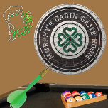 Rustic Wood Tone Irish Celtic 4 Leaf Clover  Dartboard<br><div class="desc">Rustic Wood Tone Irish Celtic 4 Leaf Clover Dart Board
Personalize with name</div>