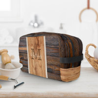 Rustic Wood Tone Monogram