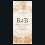 Rustic Wood Tree bark Custom Names Wedding Party  Program<br><div class="desc">Set the tone for your rustic celebration with these Rustic Wood Tree Bark Custom Wedding Party and Program Cards. Featuring a natural tree bark print background,  personalize them with your names,  monogram,  ceremony details,  wedding party names,  and timeline. Perfect for outdoor,  woodland,  or country-style weddings.</div>
