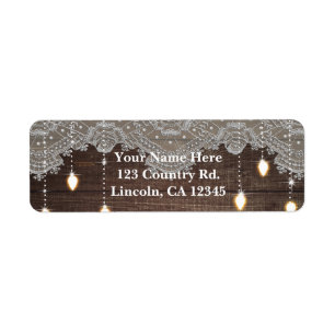 Rustic Wood & Vintage Lace & Lights Elegant