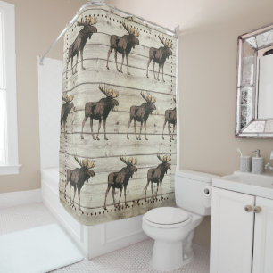 Rustic Wood Walking Moose Family Name 