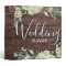 Rustic wood watercolor rose floral Wedding Planner