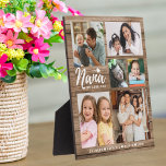 Rustic Wood We Love You Nana Grandkids 6 Photo  Plaque<br><div class="desc">Customized nana photo plaque with grandkids names and  grandchildren pictures on rustic wooden background .Makes a special, memorable and unique keepsake gift for holidays, birthday, grandparents day, mothers day and Christmas.</div>