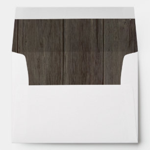 Rustic Wood Wedding Envelopes