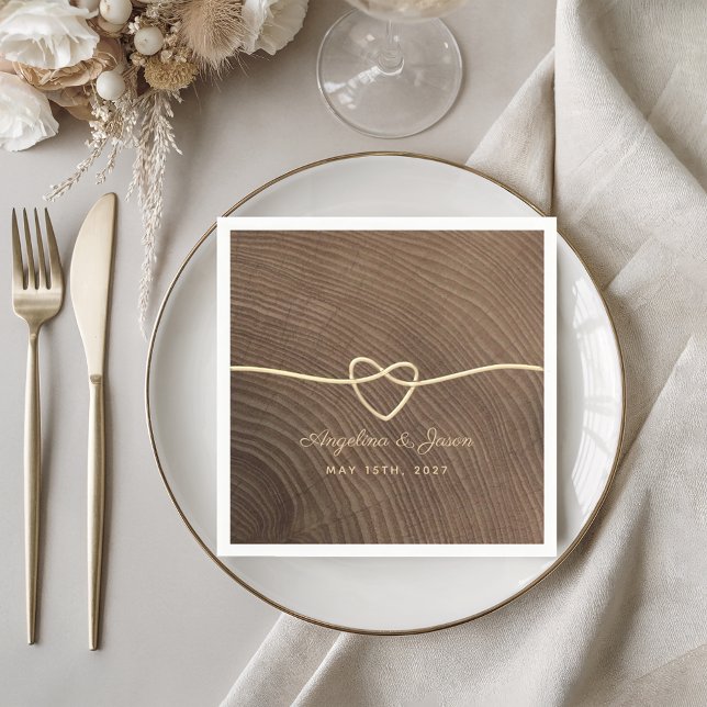 Rustic Wood Wedding Napkins (Creator Uploaded)