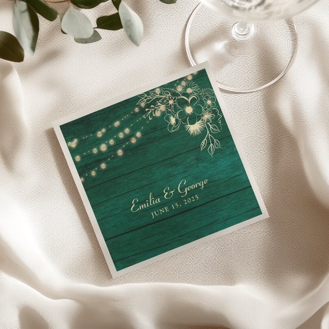 Rustic Wood Wedding Napkins (Creator Uploaded)