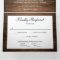 Rustic Wood Wedding Tri-Fold Invitations RSVP