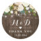 Rustic Wood White Floral Monogram Wedding Favour