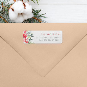Rustic Wood & Winter Floral Adresse de retour