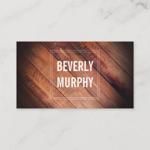 Rustic Wood with Embellishment and Vignette Business Card