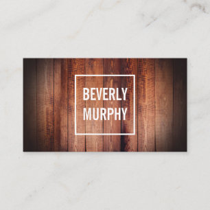 Rustic Wood with Embellishment and Vignette Business Card