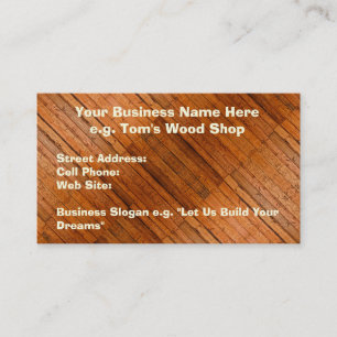 Rustic Wooden Boards Photo-sampled Art Business Card
