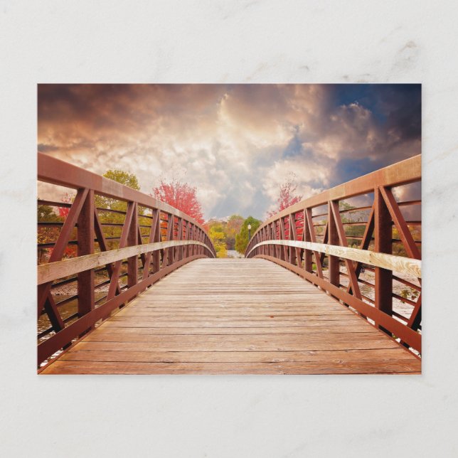 Rustic Wooden Bridge in the Country Postcard (Front)