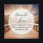Rustic Wooden Bridge in the Country Wedding Magnet<br><div class="desc">Wedding thank you magnets with a scenic photograph. A wooden bridge leading toward a pathway surrounded by forest trees changing colour.</div>