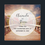 Rustic Wooden Bridge in the Country Wedding Magnet<br><div class="desc">Wedding thank you magnets with a scenic photograph. A wooden bridge leading toward a pathway surrounded by forest trees changing colour.</div>