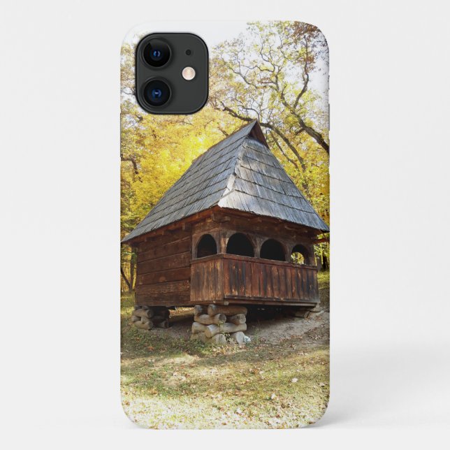Rustic Wooden Cabin Pioneer Life Case-Mate iPhone Case (Back)