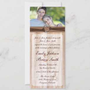 Rustic wooden customizable rack wedding cards