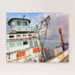 Rustic Wooden Fishing Boat Sea Ocean Jigsaw Puzzle<br><div class="desc">This colourful jigsaw puzzle features a rustic fishing boat on a beach #travel #adventure #fishingboat #boat #fishing #puzzle #gift #fun #stockingstuffers #games</div>
