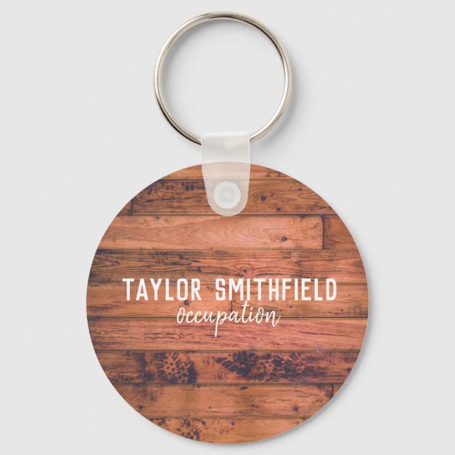Rustic Wooden Keychain (Front)