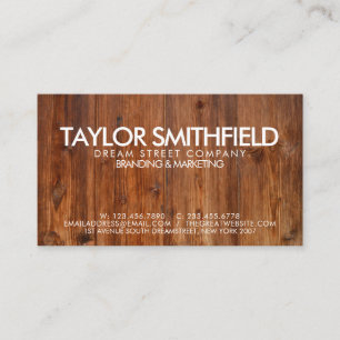 Rustic Wooden Vintage Business Card