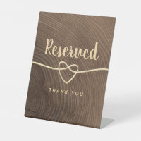 Rustic Wooden Wedding Pedestal Sign