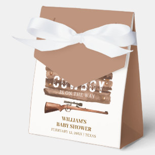 Rustic Wooden Wild West Cowboy Gun Baby Shower Favor Box