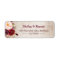 Rustic Woodgrain Look Burgundy Blush Floral