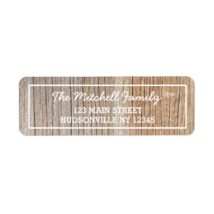 Rustic Woodgrain Personalized Address Label