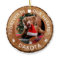 Rustic Woodgrain Slice Memorial Pet Photo