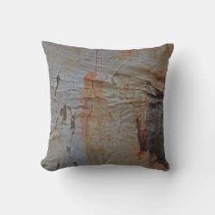 Rustic Woodgrain Tree Bark Photo Brown Nature Throw Pillow