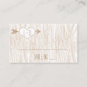 Rustic Woodgrain Wedding Placecards