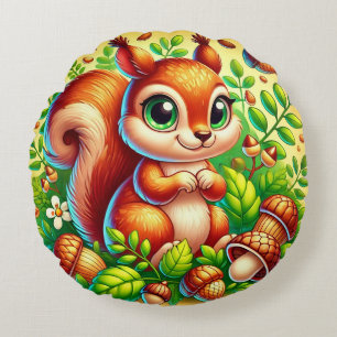 🛋️ Rustic Woodland Accent For Nature Fans 🌿 Round Pillow