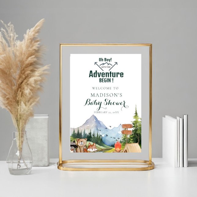 Rustic Woodland Animal  Baby shower Favours Sign (Creator Uploaded)