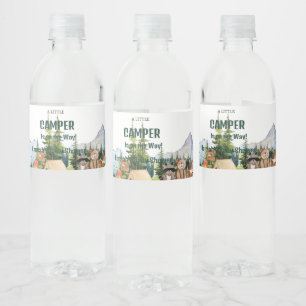 Rustic Woodland Animal  Baby shower Welcome Sign Water Bottle Label