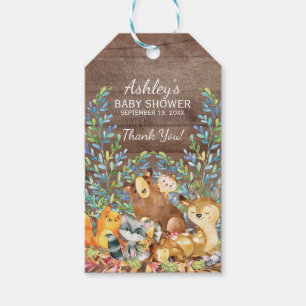 Rustic Woodland Animals Baby Shower Favour Gift Ta Gift Tags