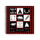 Rustic Woodland Animals Buffalo Plaid Baby Shower