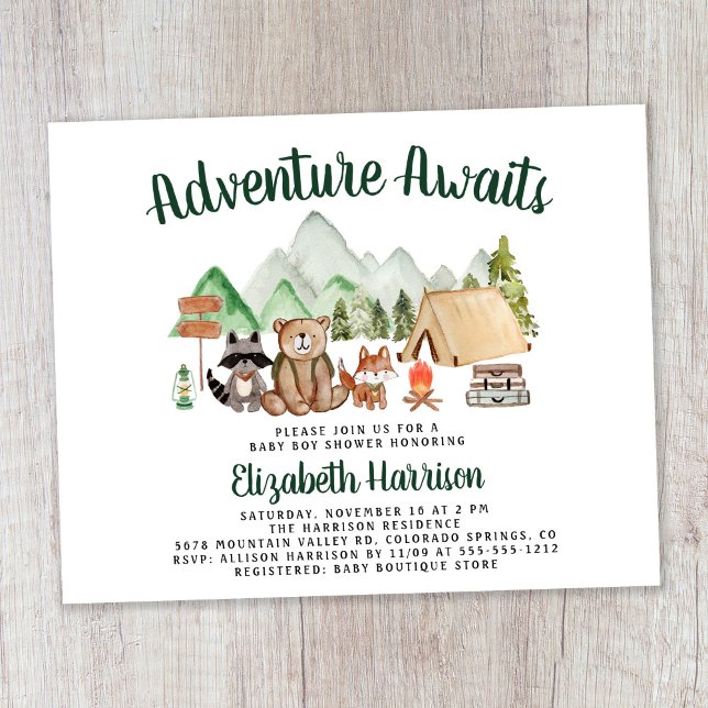 Rustic Woodland Animals Camping Baby Shower (Creator Uploaded)
