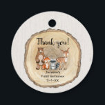 Rustic woodland animals forest friends birthday favour tags<br><div class="desc">For more advanced customization of this design,  simply select the "Customize It" button above!</div>