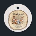 Rustic woodland animals forest friends birthday favour tags<br><div class="desc">For more advanced customization of this design,  simply select the "Customize It" button above!</div>