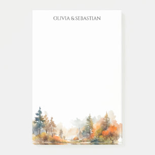Rustic Woodland Autumn Forest Post-it Notes